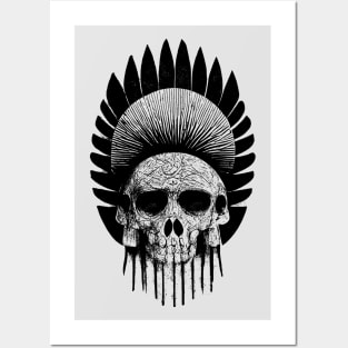 Indian Chief Skull Posters and Art